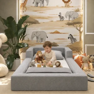 Cama Montessoriana Infantil Solteiro 220x120 Colchão Boucle