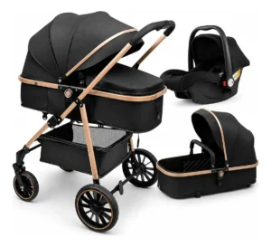 Carrinho Bebê Passeio 3 Em 1 Moisés Bebê Conforto Preto