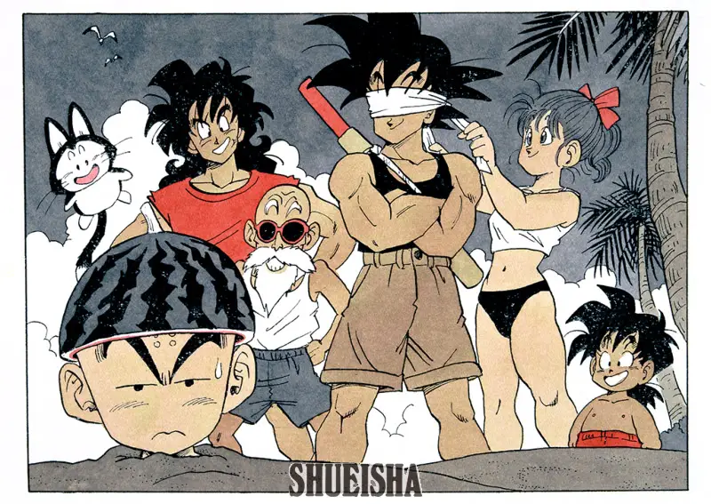 Dragon Ball divulga arte rara com os Z-Fighters originais de Akira Toriyama