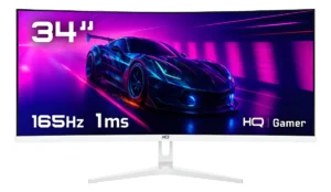 Monitor Gamer 34 Curvo Branco 1ms 165hz Hq Hqw34c16 Branco