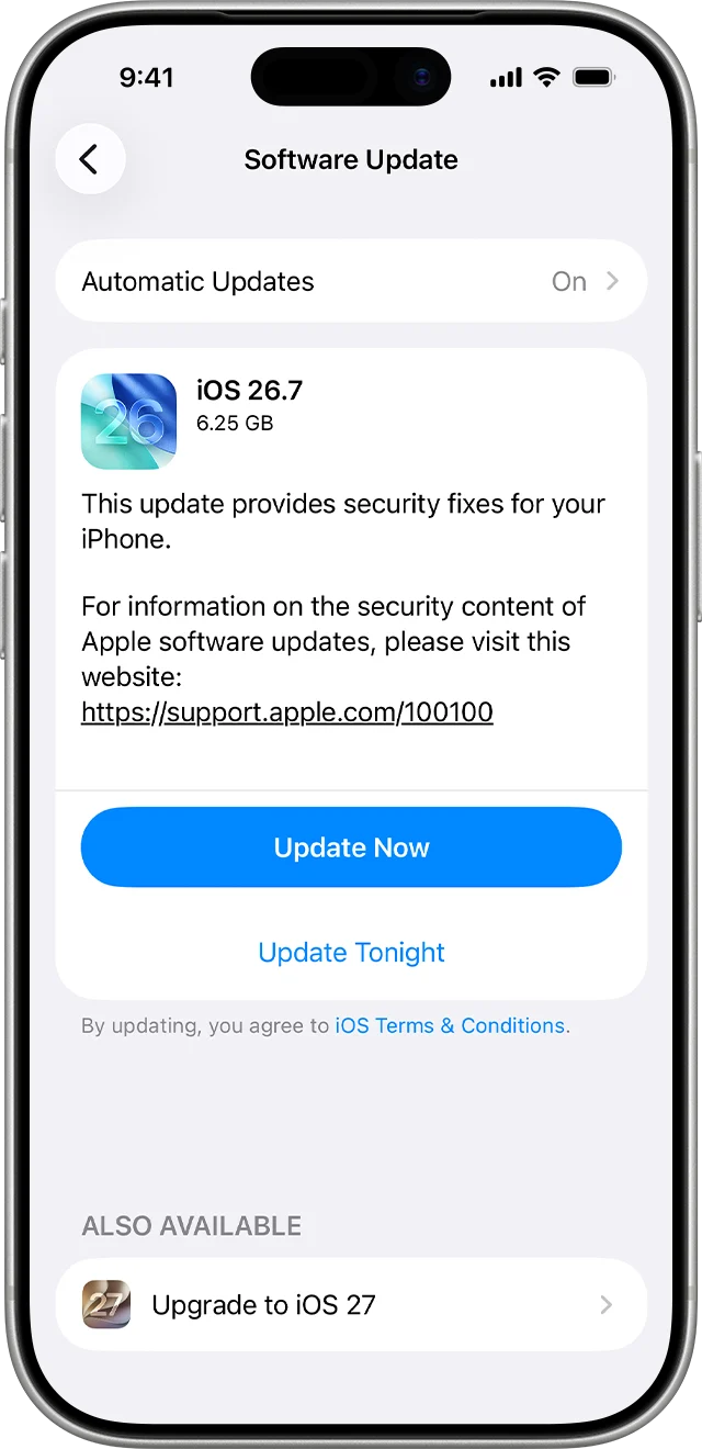 Apple lança iOS 26.7.1 para corrigir falha grave; entenda quem deve atualizar