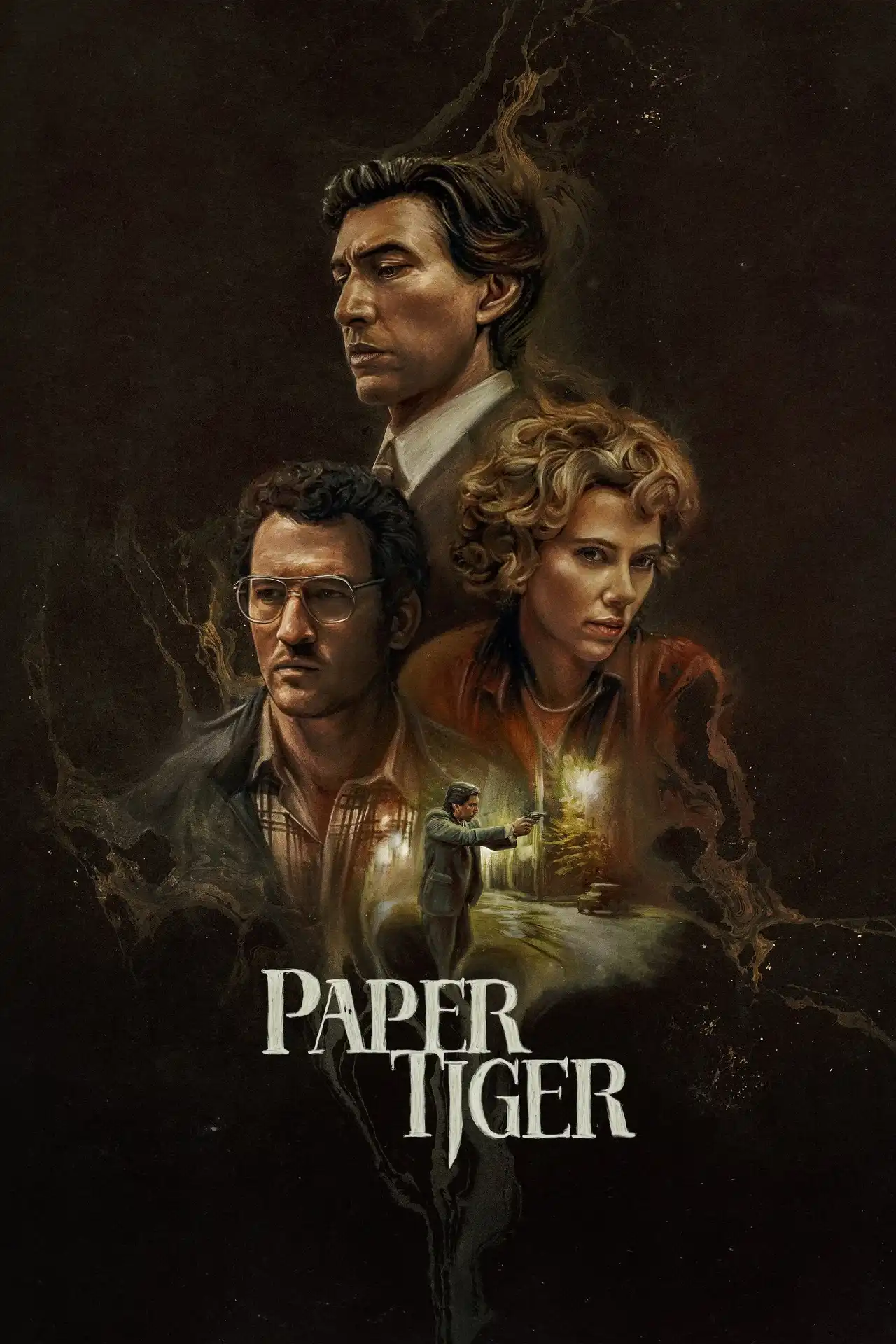 Filme de Crime “Paper Tiger” com Adam Driver e Scarlett Johansson Chega em 2026