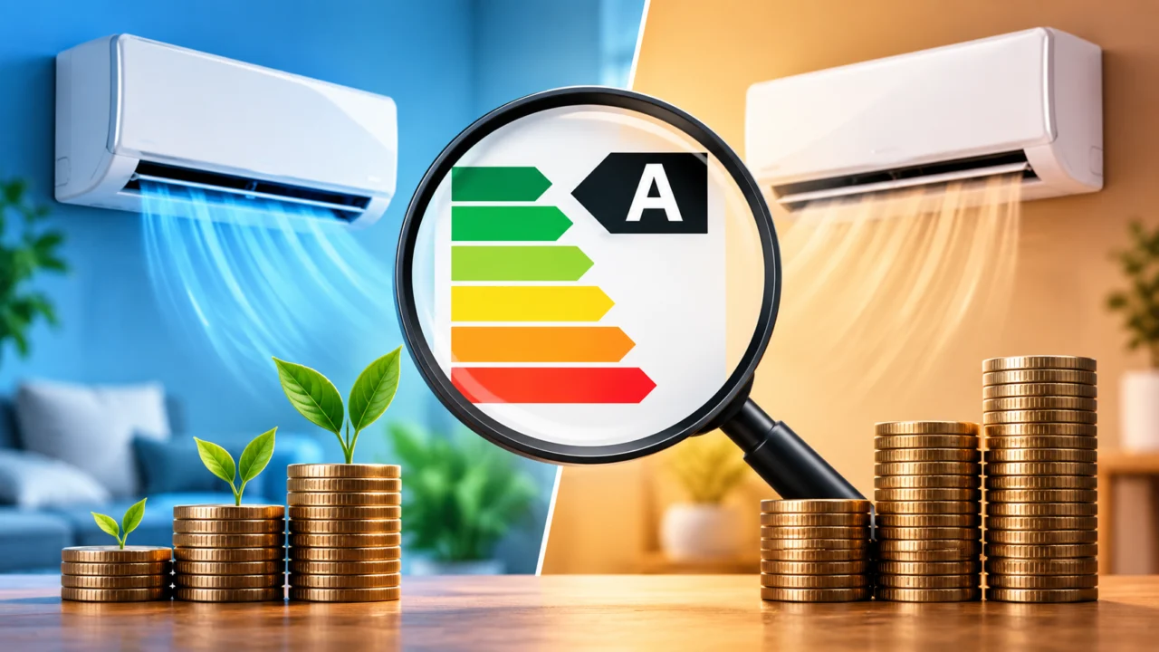 Qual ar-condicionado inverter selo A de 12.000 BTU consome menos energia?