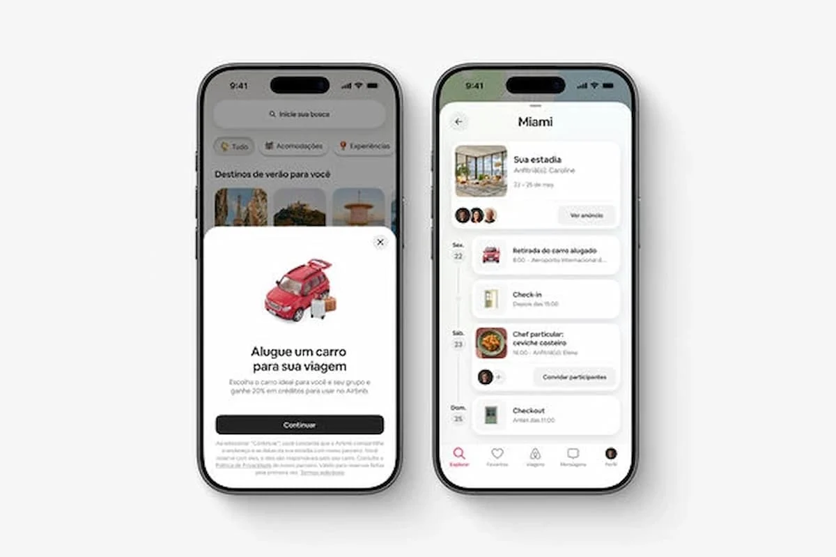 Airbnb inicia aluguel de carros no Brasil e oferece até 20% de desconto