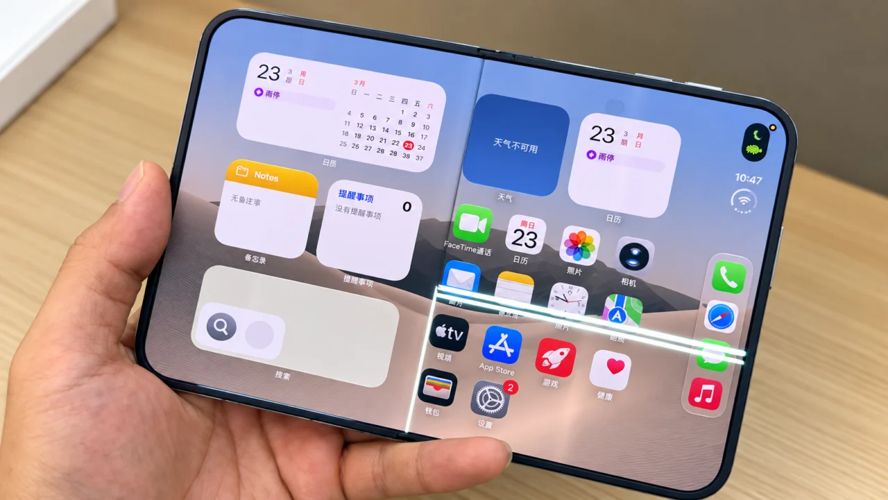 YouTuber desmonta iPhone Duo e identifica peça quebrada na dobradiça que pode explicar rachaduras na tela